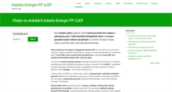 Desktop Screenshot of biology.ujep.cz
