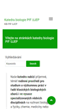 Mobile Screenshot of biology.ujep.cz