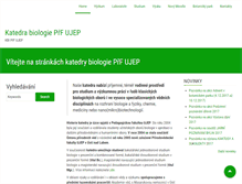 Tablet Screenshot of biology.ujep.cz