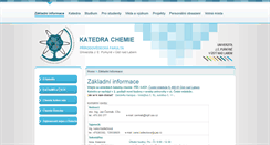 Desktop Screenshot of chemistry.ujep.cz